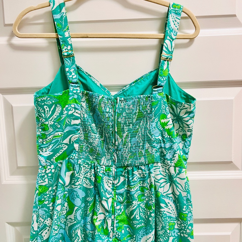 Lilly Pulitzer Rocko Romper Size 10 Botanical Green Safari Sangria - Picture 7 of 8